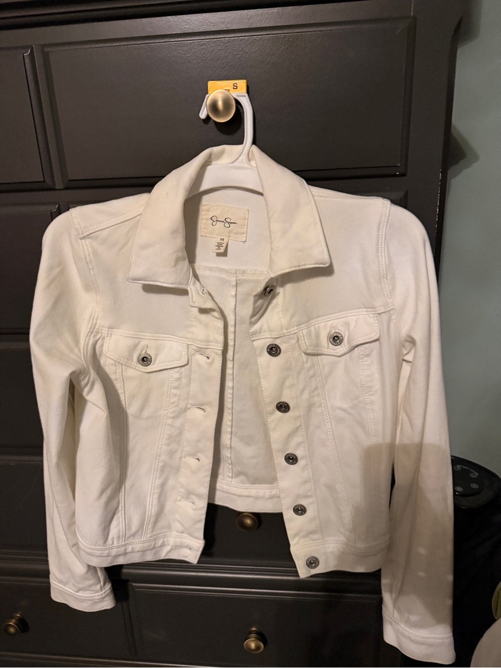 Jessica Simpson White Denim Jean Jacket
